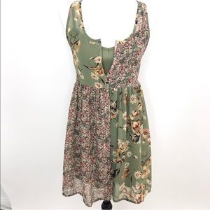 American Rag Sage & Pink Boho Sleeveless dress